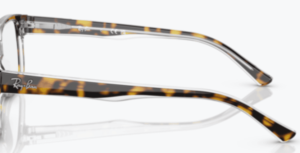 Branches originales Ray-Ban RB5268, couleur 5082 · Supérieur havane sur transparent