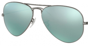 Verres originaux Ray-Ban RB3025 Aviator, couleur 30 · Vert clair miroir total argent