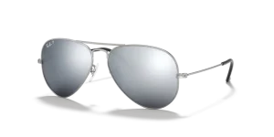 Ray-Ban 3025 AVIATOR LARGE METAL, couleur 019/w3 argent mat