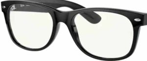 Verres originaux Ray-Ban RB2132 New Wayfarer, couleur BF · Transparent/bleu clair filter
