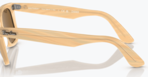 Branches originales Ray-Ban RB2140 Wayfarer, couleur 1408 · Photochromique rayé marron