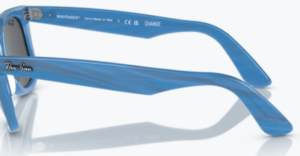Branches originales Ray-Ban RB2140 Wayfarer, couleur 1409 · Photochromique rayé bleu