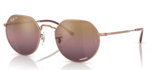Ray-Ban 3565 JACK, couleur 9202G9 · Rose or