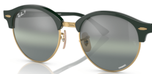 Verres originaux Ray-Ban RB4246 Clubround, couleur 1368G4 · Vert sur or