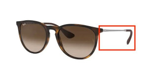 Branches originales Ray-Ban RB4171 Erika, couleur 865 · Havane rubber
