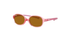 Ray-Ban RJ9187S, couleur 7080/3 transparent rouge clair
