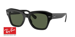 Ray-Ban RB2186 STATE STREET, couleur 901/58 · Noir