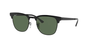 Ray-Ban RB3716 CLUBMASTER METAL, couleur 186/58 noir mat sur noir