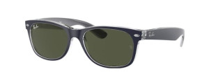 Branches originales Ray-Ban RB2132 New Wayfarer, couleur 6188 · Bleu mat/military vert