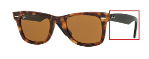 Branches originales Ray-Ban RB2140 Wayfarer, couleur 1160 · Moucheté marron havane