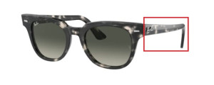 Branches originales Ray-Ban RB2168 Meteor, couleur 1333 · Gris havane