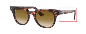 Branches originales Ray-Ban RB2168 Meteor, couleur 1334 · Rose havane