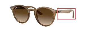 Verres originaux Ray-Ban RB2180, couleur 13 · Marron dégradé · plastique