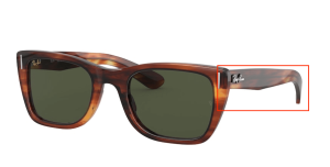 Branches originales Ray-Ban RB2248 Caribbean, couleur 954 · Écaille clair