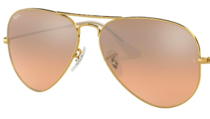Verres originaux Ray-Ban RB3025 Aviator, couleur 3E · Rose argent miroir dégradé (semi miroir efect)