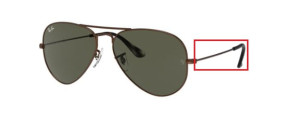 Branches originales Ray-Ban RB3025 Aviator, couleur 9189 · Sand trasparent marron
