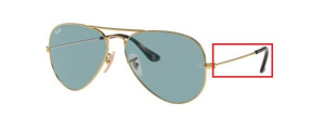 Branches originales Ray-Ban RB3025 Aviator, couleur 9192 · Or