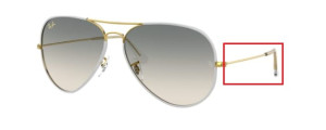 Verres originaux Ray-Ban RB8307, couleur 32 · Gris dégradé