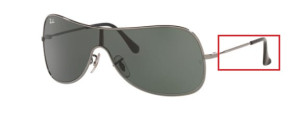 Branches originales Ray-Ban RB3529, couleur 004 · Gunmetal