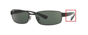 Branches originales Ray-Ban RB3364, couleur 002 · Noir