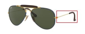 Branches originales Ray-Ban RB3422, couleur 9194 · Bleu jeans sur arista