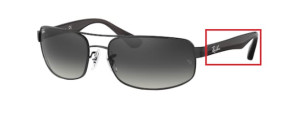 Branches originales Ray-Ban RB3445, couleur 006 · Noir