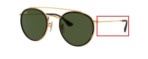 Branches originales Ray-Ban RB3647N, couleur 001 · Or
