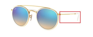 Branches originales Ray-Ban RB3647N, couleur 001/4O · Or