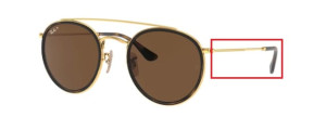 Branches originales Ray-Ban RB3647N, couleur 001/57 · Or