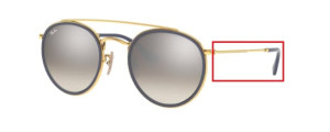 Branches originales Ray-Ban RB3647N, couleur 001/9U · Or