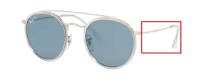 Branches originales Ray-Ban RB3647N, couleur 003 · Argent brillant