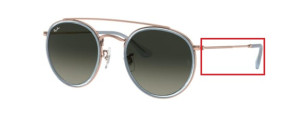 Branches originales Ray-Ban RB3647N, couleur 9067 · Cuivre