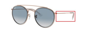 Branches originales Ray-Ban RB3647N, couleur 9068 · Cuivre