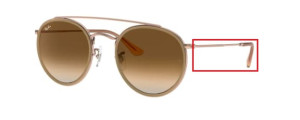 Branches originales Ray-Ban RB3647N, couleur 9070 · Cuivre