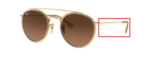 Branches originales Ray-Ban RB3647N, couleur 9124 · Or