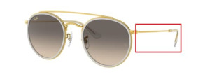 Branches originales Ray-Ban RB3647N, couleur 9236 · Legend or