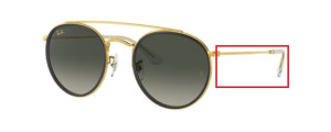 Branches originales Ray-Ban RB3647N, couleur 9238 · Legend or