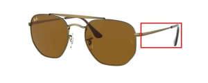 Branches originales Ray-Ban RB3648 The Marshal, couleur 9228 · Antique or