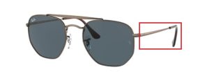 Branches originales Ray-Ban RB3648 The Marshal, couleur 9230 · Bronze/ cuivre