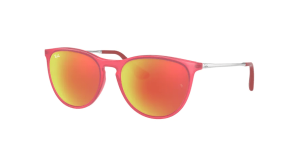 Ray-Ban RJ9060S JUNIOR ERIKA, couleur 70096q fuxia fluo transparent rubber