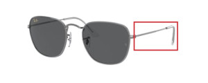 Branches originales Ray-Ban RB3857 Frank, couleur 004 · Gunmetal