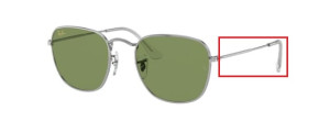 Branches originales Ray-Ban RB3857 Frank, couleur 9198 · Argent