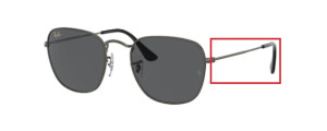 Branches originales Ray-Ban RB3857 Frank, couleur 9229 · Gunmetal