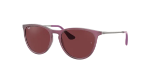 Ray-Ban RJ9060S JUNIOR ERIKA, couleur 705675 rubber transparent fuxia