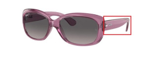 Branches originales Ray-Ban RB4101 Jackie Ohh, couleur 6591 · Transparent violet