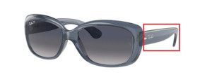 Branches originales Ray-Ban RB4101 Jackie Ohh, couleur 6592 · Transparent bleu