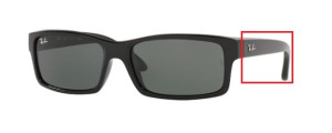 Branches originales Ray-Ban RB4151, couleur 601 · Noir