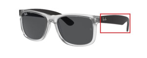 Branches originales Ray-Ban RB4165 Justin, couleur 6512 · Transparent