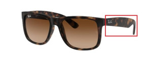 Branches originales Ray-Ban RB4165 Justin, couleur 710 · Rubber havane clair