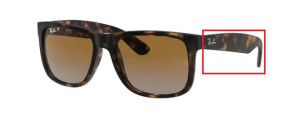 Branches originales Ray-Ban RB4165 Justin, couleur 865 · Havane rubber